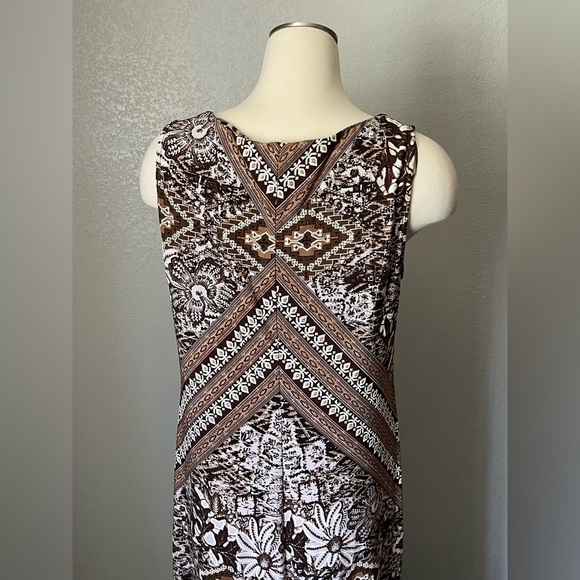 R&M Richards Black and White Sleeveless Maxi Sundress - Picture 6 of 7